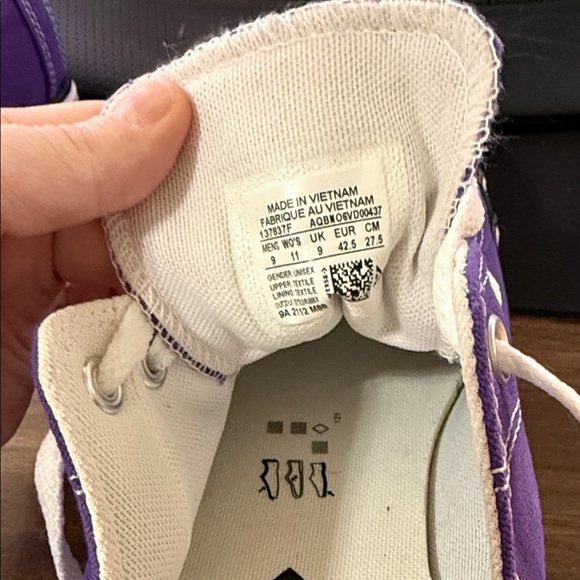 Converse Purple Sneakers Size M 9 W 11 - Picture 5 of 5